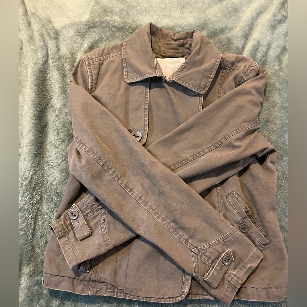 american eagle gray/brown jacket
(size: large)